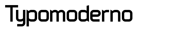Typomoderno font preview